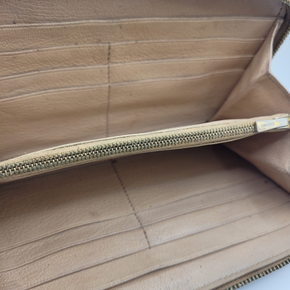 Celine Leather Neutral Continental Zip Wallet - Picture 5 of 7